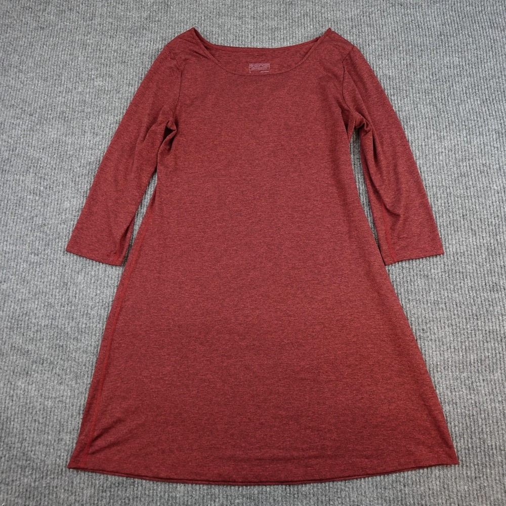 Patagonia Dress Womens Large Red 3/4 Sleeve Knit Spring Stretch